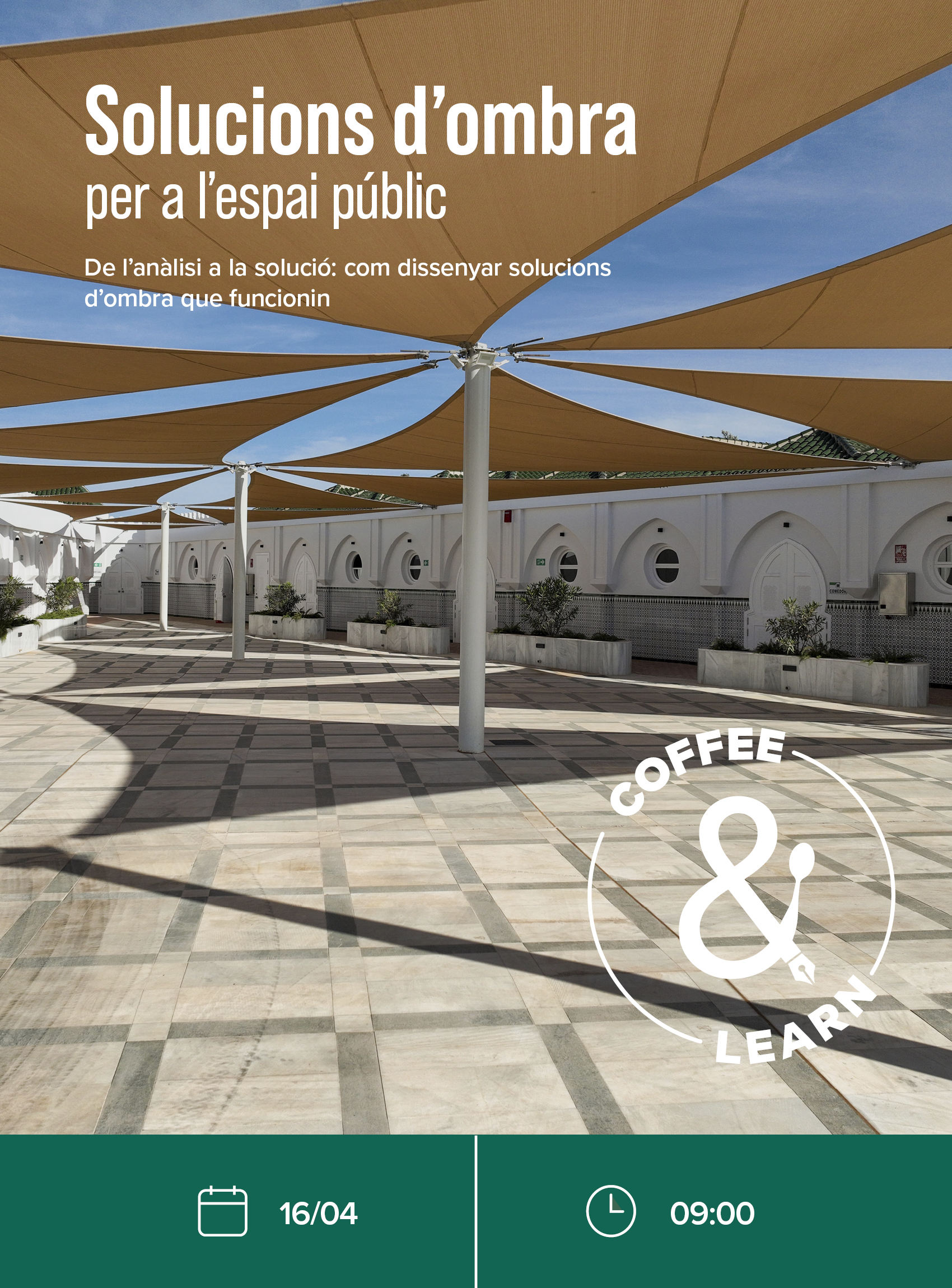 Coffee & Learn — Soluciones de sombra para el espacio público